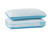 TEMPUR-Breeze ProLo Pillow stacked on a TEMPUR-Breeze ProHi Pillow