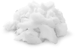 a close up of the foam filling inside select pillows