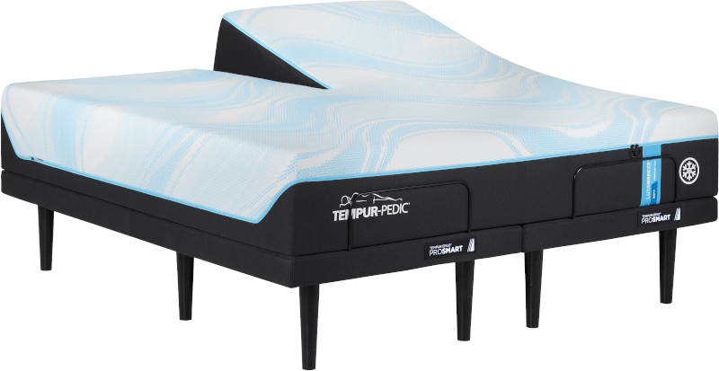 TEMPUR-LuxeBreeze® Split Head King with Ergo® Smart Base